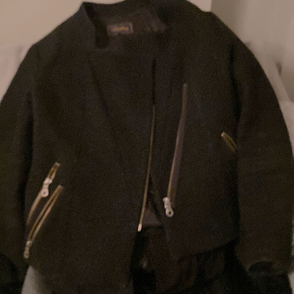 Black motorcycle style jacket